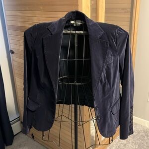 Blue velvet blazer